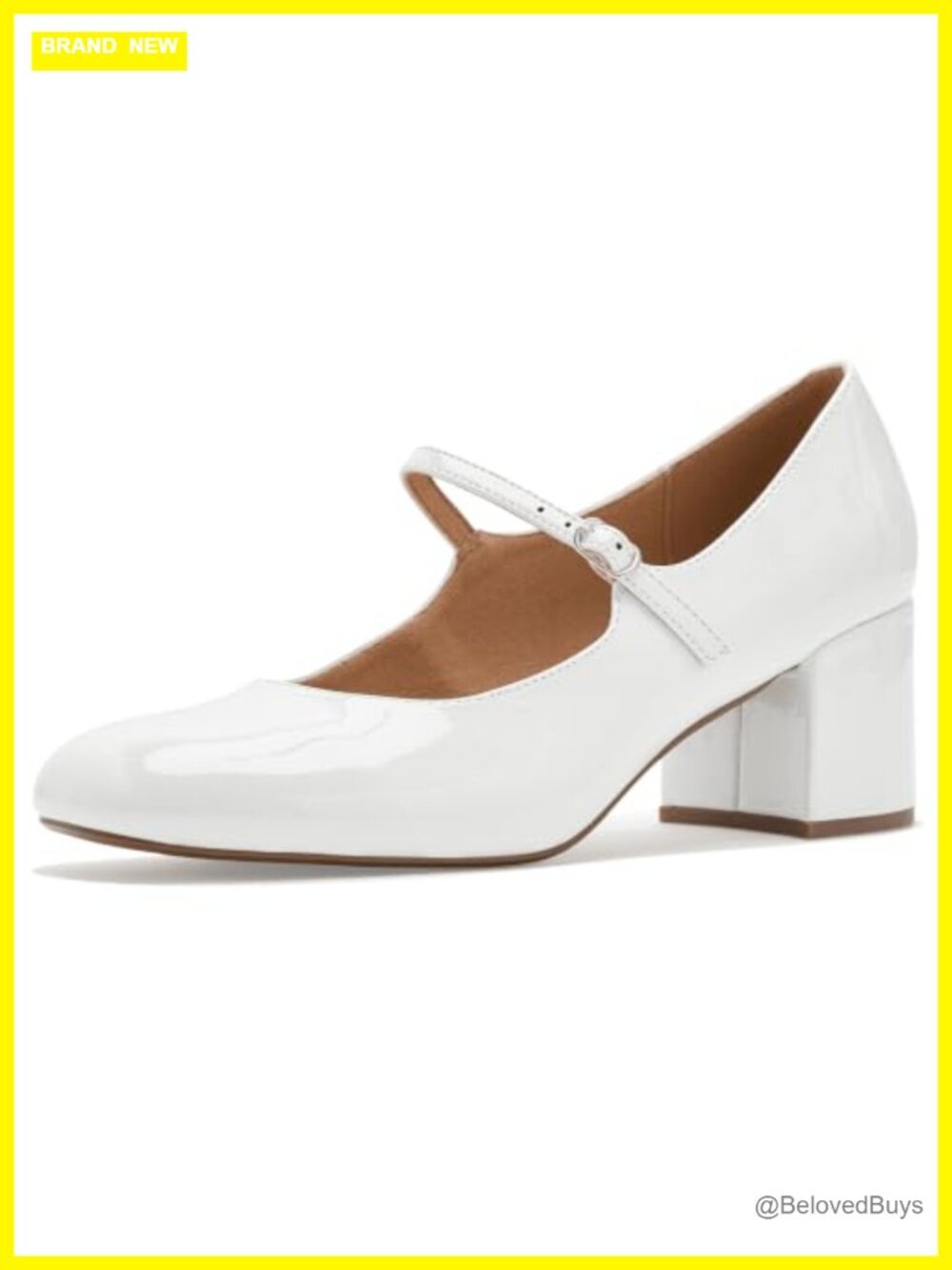 Women's Faux Leather Block Heel Heeled Sandals Mary Jane Buckle